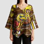 Hawthorn Hawks Kimono Sleeve Blouse Mascot Cartoon Football Illustration Style