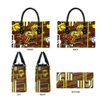Hawthorn Hawks Leather Bag Mascot Cartoon Football Illustration Style