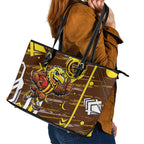 Hawthorn Hawks Leather Tote Bag Mascot Cartoon Football Illustration Style