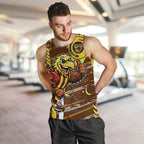 Hawthorn Hawks Men Tank Top Mascot Cartoon Football Illustration Style