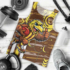 Hawthorn Hawks Men Tank Top Mascot Cartoon Football Illustration Style