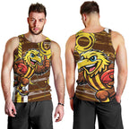 Hawthorn Hawks Men Tank Top Mascot Cartoon Football Illustration Style