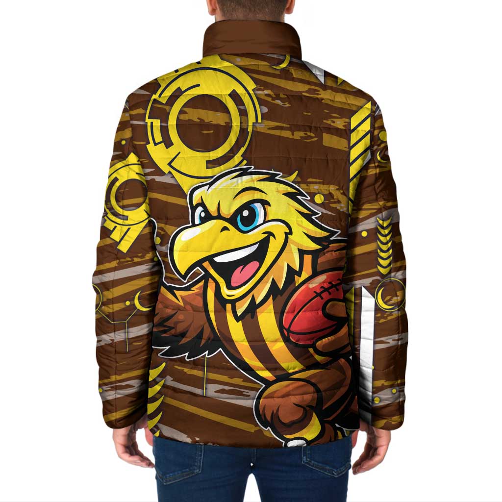 Hawthorn Hawks Padded Jacket Mascot Cartoon Football Illustration Style
