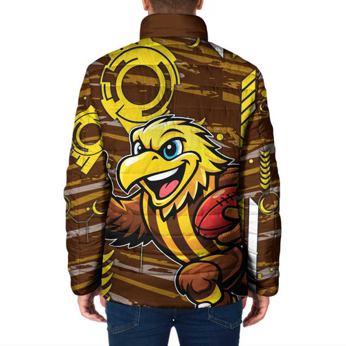 Hawthorn Hawks Padded Jacket Mascot Cartoon Football Illustration Style