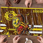 Hawthorn Hawks Puzzle Mascot Cartoon Football Illustration Style