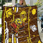 Hawthorn Hawks Quilt Mascot Cartoon Football Illustration Style