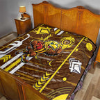 Hawthorn Hawks Quilt Mascot Cartoon Football Illustration Style