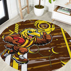 Hawthorn Hawks Round Carpet Mascot Cartoon Football Illustration Style