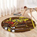 Hawthorn Hawks Round Carpet Mascot Cartoon Football Illustration Style