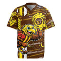 Hawthorn Hawks Rugby Jersey Mascot Cartoon Football Illustration Style
