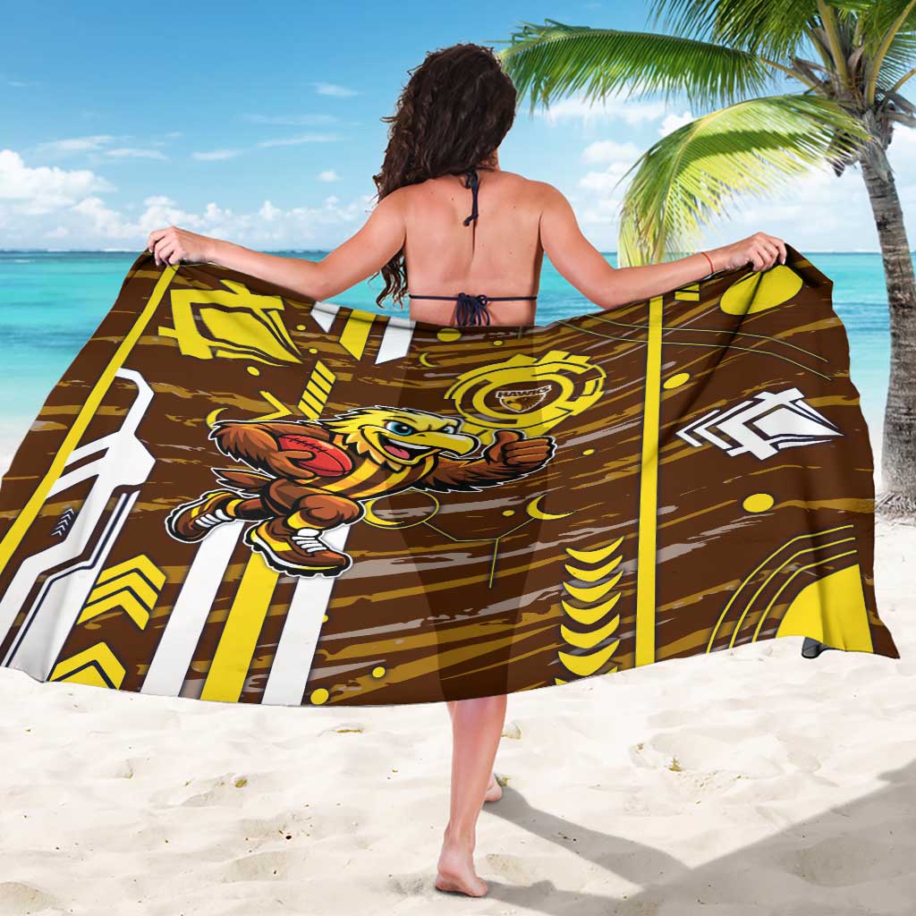 Hawthorn Hawks Sarong Mascot Cartoon Football Illustration Style