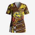 Hawthorn Hawks Scrub Top Mascot Cartoon Football Illustration Style