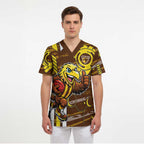 Hawthorn Hawks Scrub Top Mascot Cartoon Football Illustration Style
