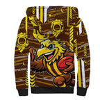 Hawthorn Hawks Sherpa Hoodie Mascot Cartoon Football Illustration Style