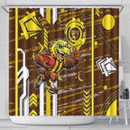 Hawthorn Hawks Shower Curtain Mascot Cartoon Football Illustration Style