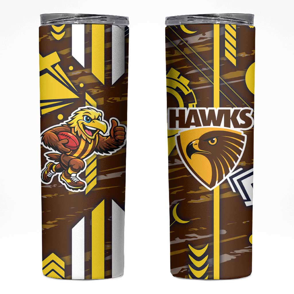Hawthorn Hawks Skinny Tumbler Mascot Cartoon Football Illustration Style