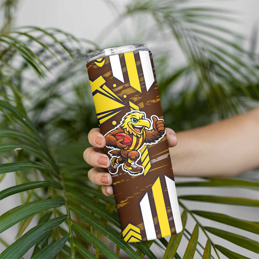 Hawthorn Hawks Skinny Tumbler Mascot Cartoon Football Illustration Style