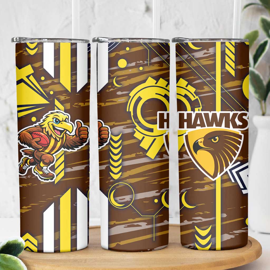 Hawthorn Hawks Skinny Tumbler Mascot Cartoon Football Illustration Style