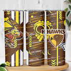 Hawthorn Hawks Skinny Tumbler Mascot Cartoon Football Illustration Style