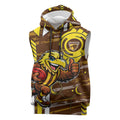 Hawthorn Hawks Sleeveless Hoodie Mascot Cartoon Football Illustration Style