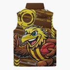 Hawthorn Hawks Sleeveless Puffer Jacket Mascot Cartoon Football Illustration Style