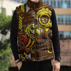 Hawthorn Hawks Sleeveless Puffer Jacket Mascot Cartoon Football Illustration Style