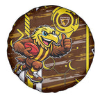 Hawthorn Hawks Spare Tire Cover Mascot Cartoon Football Illustration Style