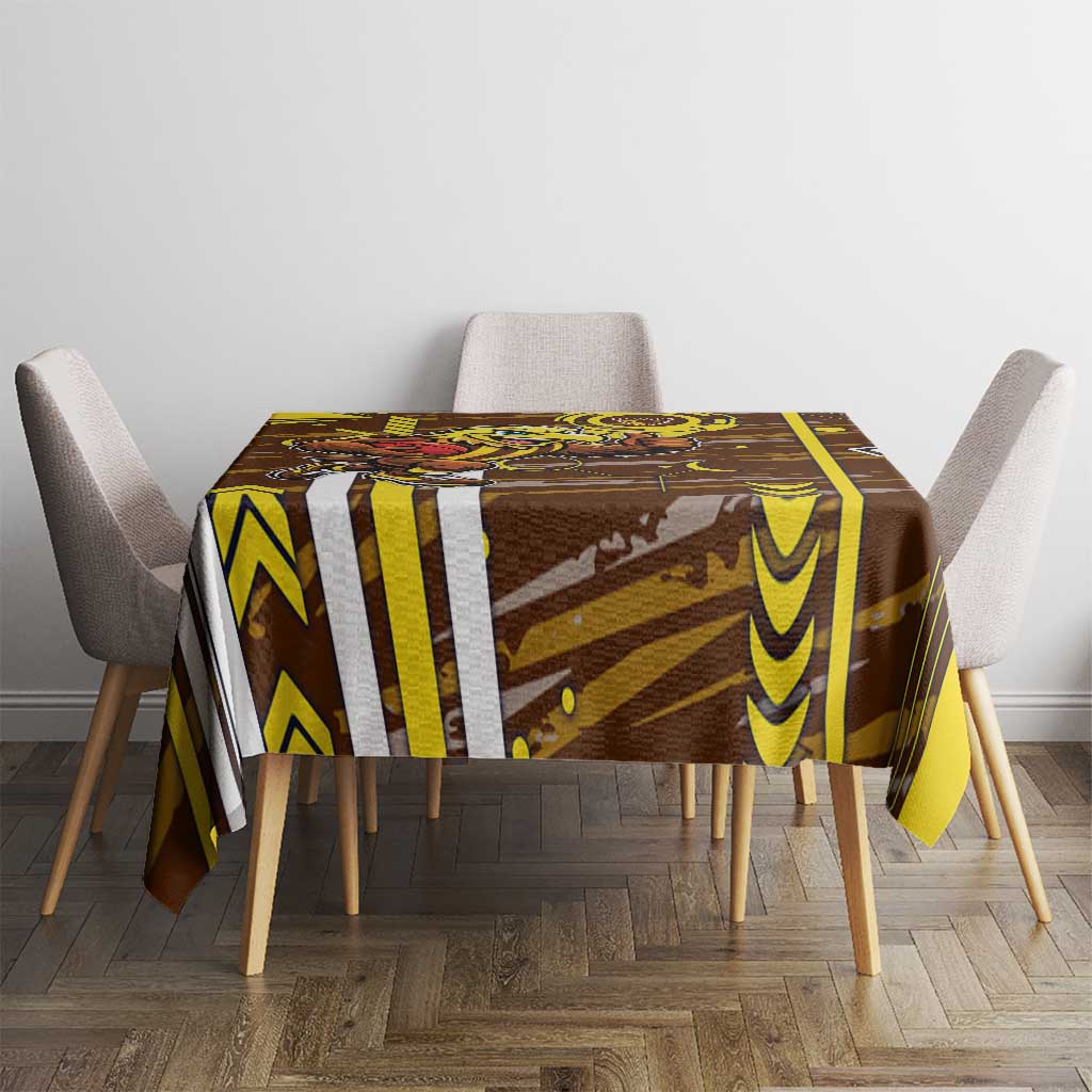 Hawthorn Hawks Tablecloth Mascot Cartoon Football Illustration Style