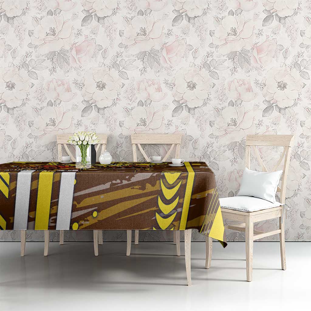 Hawthorn Hawks Tablecloth Mascot Cartoon Football Illustration Style