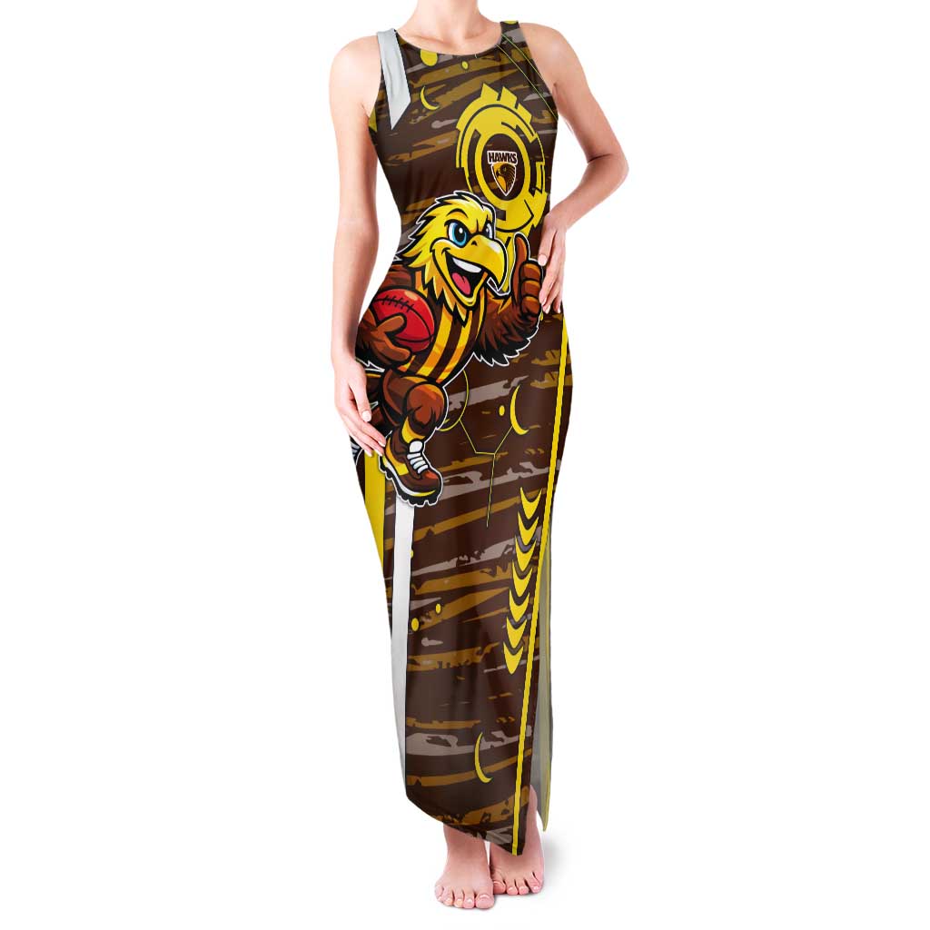Hawthorn Hawks Tank Maxi Dress Mascot Cartoon Football Illustration Style