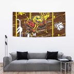 Hawthorn Hawks Tapestry Mascot Cartoon Football Illustration Style