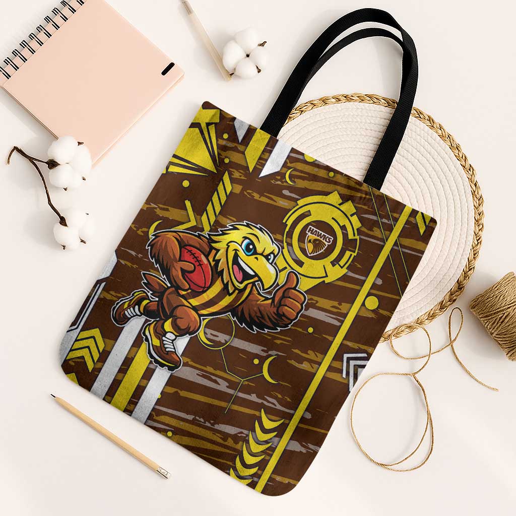 Hawthorn Hawks Tote Bag Mascot Cartoon Football Illustration Style