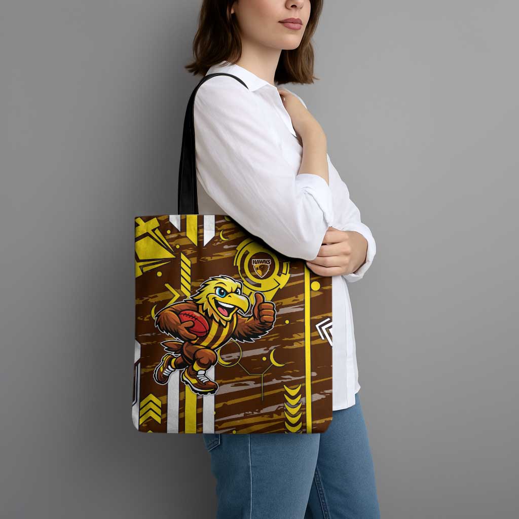 Hawthorn Hawks Tote Bag Mascot Cartoon Football Illustration Style