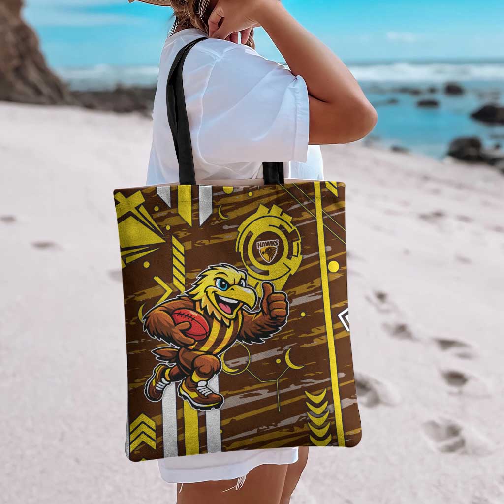 Hawthorn Hawks Tote Bag Mascot Cartoon Football Illustration Style