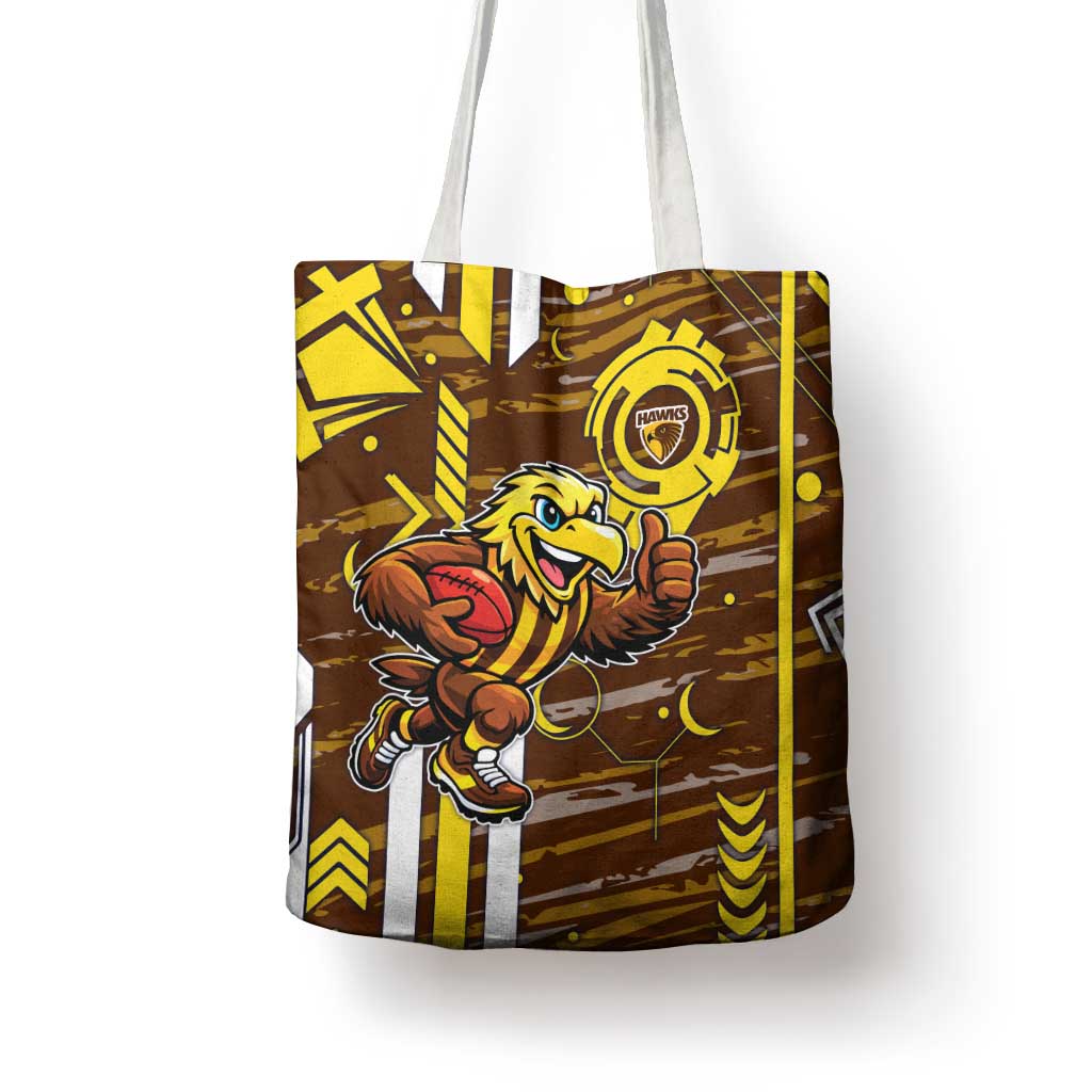 Hawthorn Hawks Tote Bag Mascot Cartoon Football Illustration Style