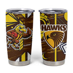 Hawthorn Hawks Tumbler Cup Mascot Cartoon Football Illustration Style
