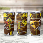Hawthorn Hawks Tumbler Cup Mascot Cartoon Football Illustration Style