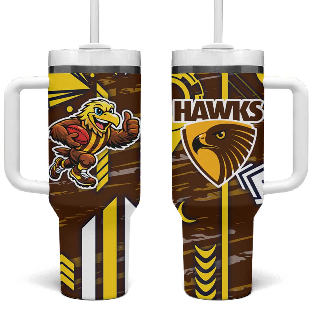 Hawthorn Hawks Tumbler With Handle Mascot Cartoon Football Illustration Style