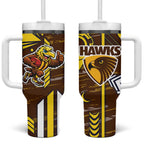 Hawthorn Hawks Tumbler With Handle Mascot Cartoon Football Illustration Style