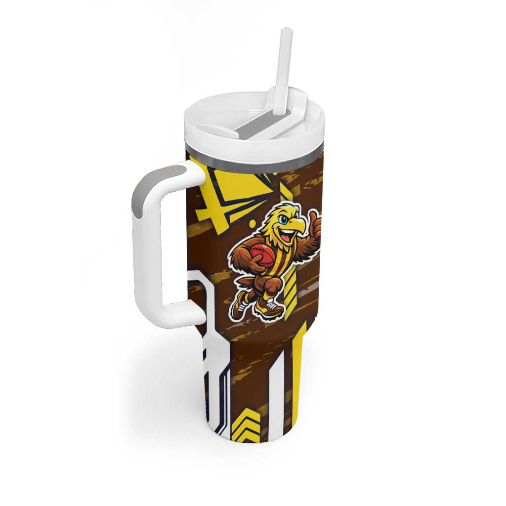 Hawthorn Hawks Tumbler With Handle Mascot Cartoon Football Illustration Style