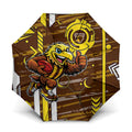 Hawthorn Hawks Umbrella Mascot Cartoon Football Illustration Style