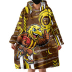 Hawthorn Hawks Wearable Blanket Hoodie Mascot Cartoon Football Illustration Style
