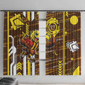 Hawthorn Hawks Window Curtain Mascot Cartoon Football Illustration Style