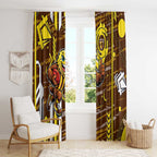 Hawthorn Hawks Window Curtain Mascot Cartoon Football Illustration Style