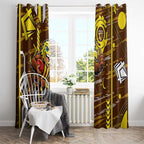 Hawthorn Hawks Window Curtain Mascot Cartoon Football Illustration Style