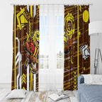 Hawthorn Hawks Window Curtain Mascot Cartoon Football Illustration Style