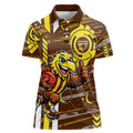 Hawthorn Hawks Women Polo Shirt Mascot Cartoon Football Illustration Style