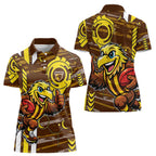 Hawthorn Hawks Women Polo Shirt Mascot Cartoon Football Illustration Style
