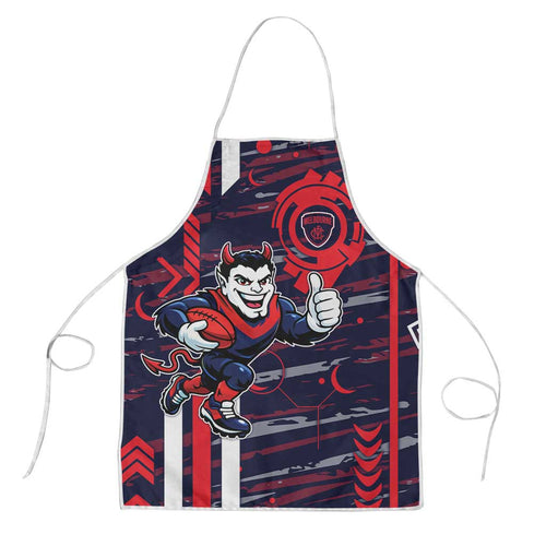 Melbourne Demons Apron Mascot Cartoon Football Illustration Style