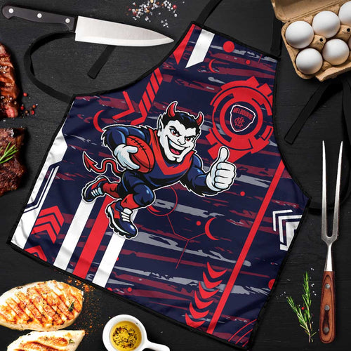 Melbourne Demons Apron Mascot Cartoon Football Illustration Style